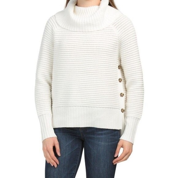 Rachel Ashwell womens Cowl Neck Pullover Sweater size XS Chunky Knit Oversized - Picture 1 of 6
